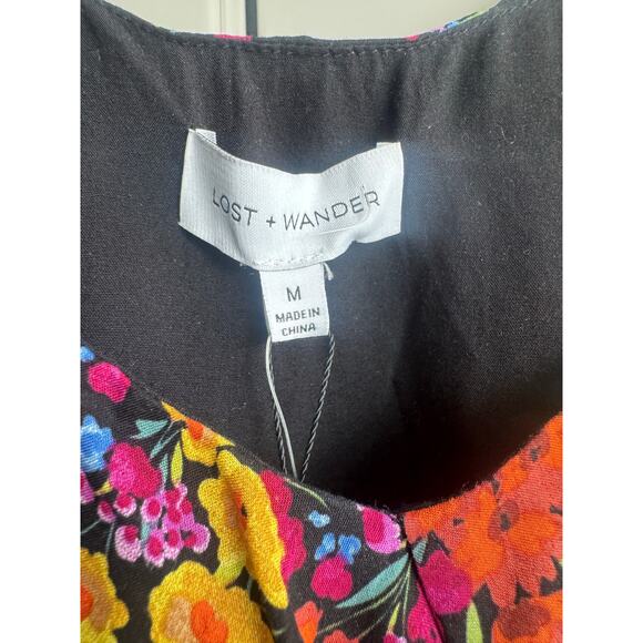 Lost + Wander Medium Flora Garden Off-Shoulder Crop Top - Picture 6 of 7